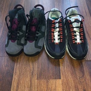 Jordan 6 retros Bordeaux and Air max 95s